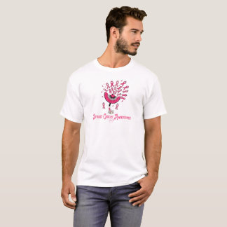 Camiseta de Tipografia de Conscientização sobre Câ