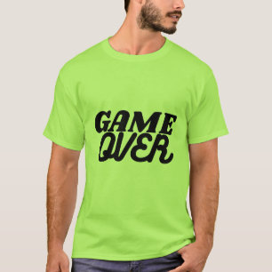 Camiseta de Tipografia de Jogo Game Over Gaming