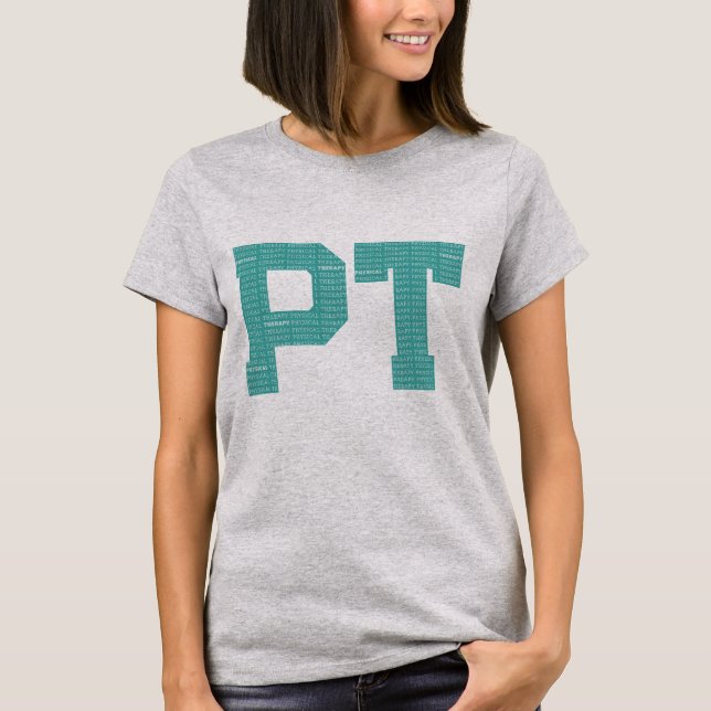 Camiseta de Tipografia de Terapia Física PT (Frente)