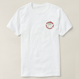 Camiseta de Tipografia Gráfica do Dia da Liberdade