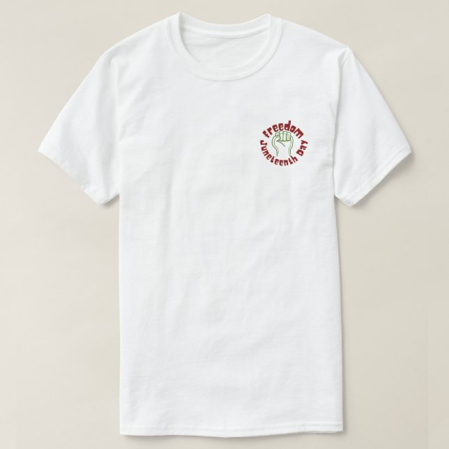 Camiseta de Tipografia Gráfica do Dia da Liberdade (Frente do Design)