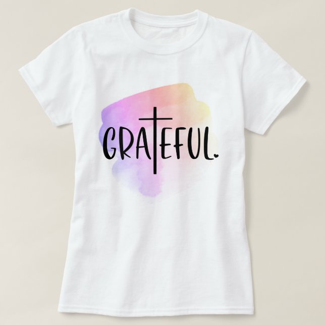 Camiseta de Tipografia Grateful Cross (Frente do Design)