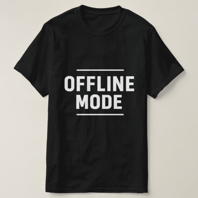 Camiseta de Tipografia Mínima no Modo OFFLINE (Frente do Design)