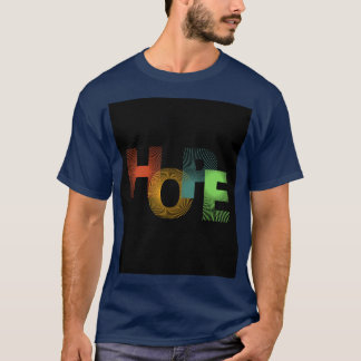 Camiseta de tipografia moderna colorida