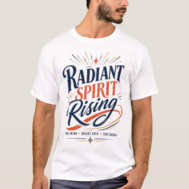 Camiseta de Tipografia Motivacional com Espírito P (Frente)