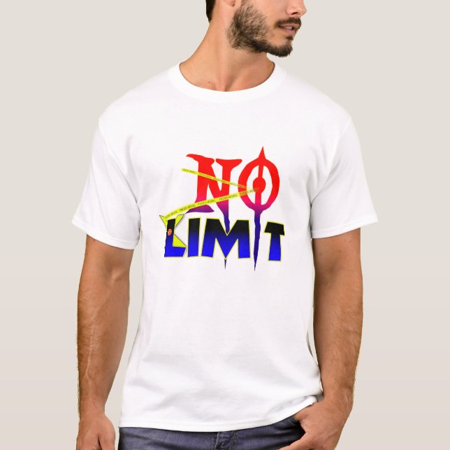 Camiseta de Tipografia Motivacional Sem Limite (Frente)