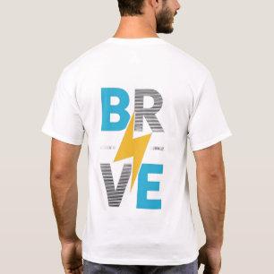 Camiseta de Tipografia Negrito em Modo Corajoso