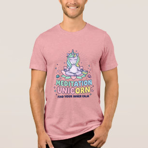 Camiseta de Tipografia Negrito Meditação Unicórnio