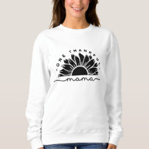 Camiseta de tipografia One Thankful Mama