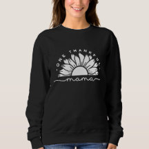 Camiseta de tipografia One Thankful Mama