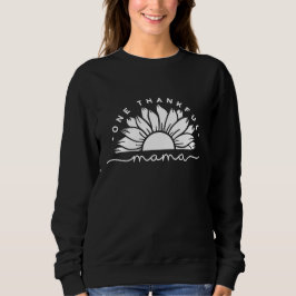 Camiseta de tipografia One Thankful Mama