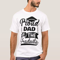 Camiseta de Tipografia Orgulhoso Pai do Graduado