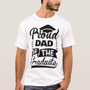 Camiseta de Tipografia Orgulhoso Pai do Graduado
