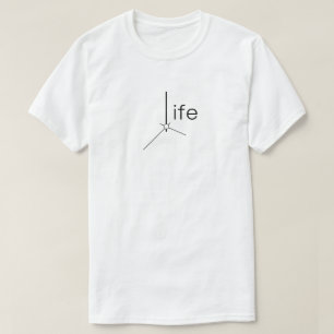 Camiseta de Tipografia Ponteiro de Relógio de Temp