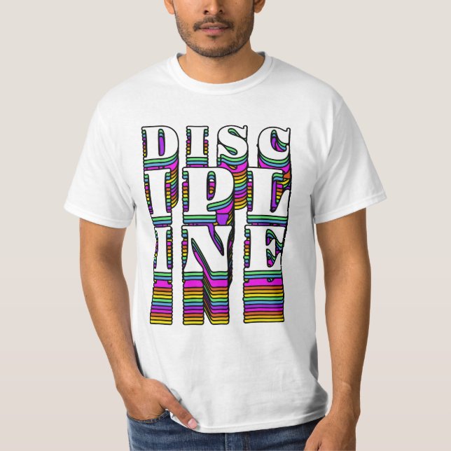 Camiseta de Tipografia Retro Disciplina – Motivaci (Frente)