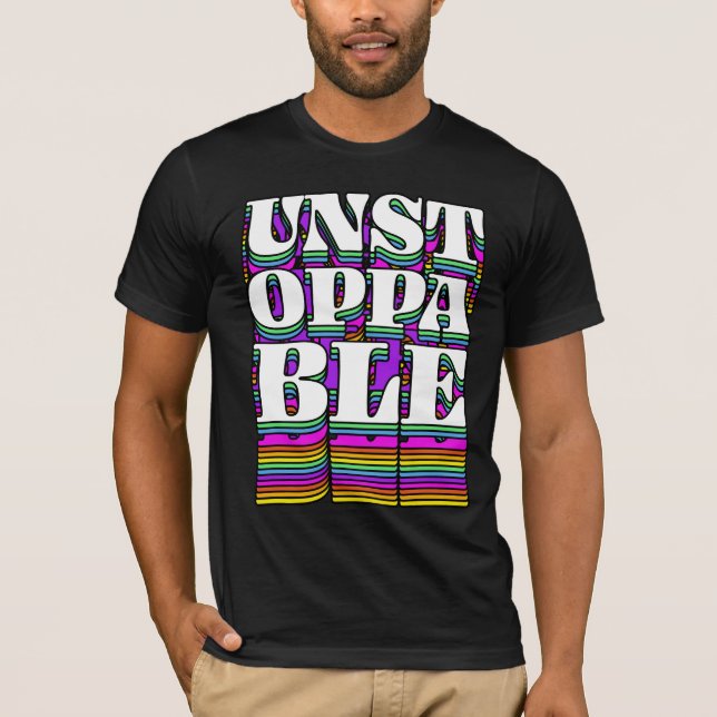Camiseta de Tipografia Retro Implacável – Motivaci (Frente)