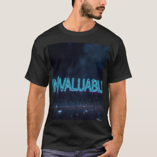 Camiseta de Tipografia Tech Neon Ciano (IN)VALIOSA