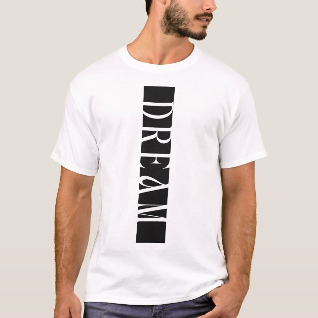 Camiseta de Tipografia Vertical Sonho (Frente)
