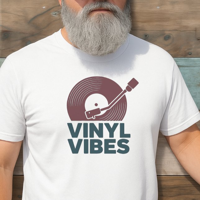 CAMISETA DE TOCADOR DE DISCOS DE VINIL COM ESTILO  (Criador carregado)