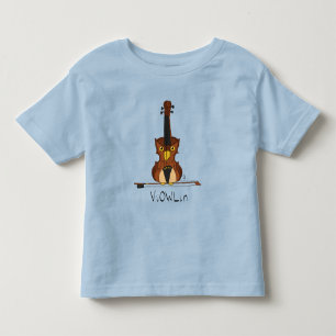 Camiseta de Toddler Toddler do Viktor Violin Owl