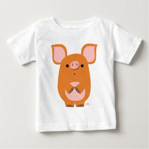 Camiseta de Tons Bonitos Porco Bebê Camisa