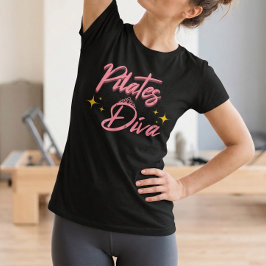 Camiseta de Treino com Citação da Divas do Pilates