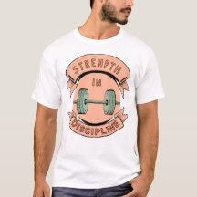 Camiseta de Treino de Academia de Força e Discipli
