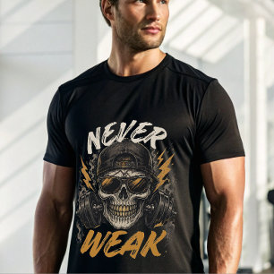 Camiseta de Treino de Crânio Nunca Fraco Savage
