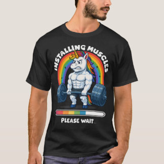 Camiseta de treino de unicórnio engraçado e fofo p