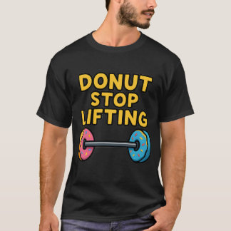 Camiseta de treino engraçada de donut para homens
