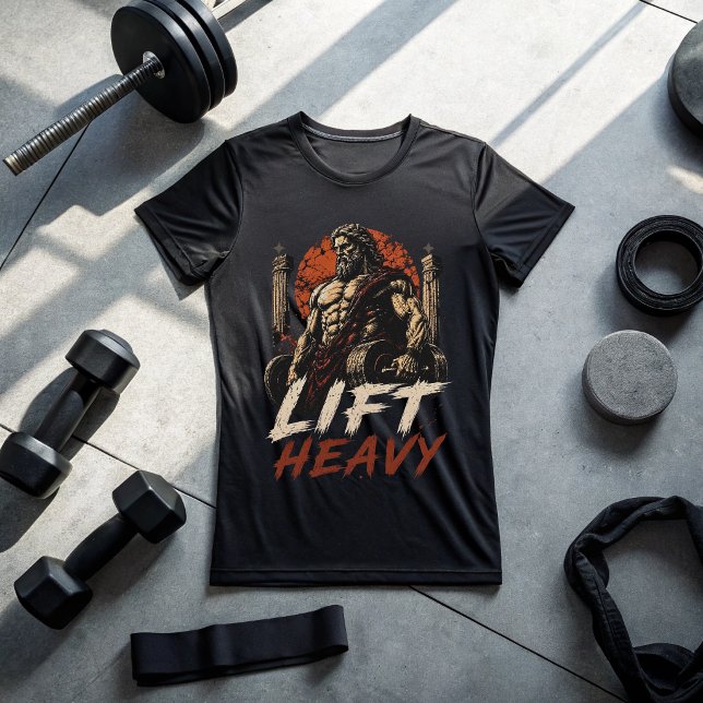 Camiseta de Treino Levanta Pesado | Academia Força (Criador carregado)