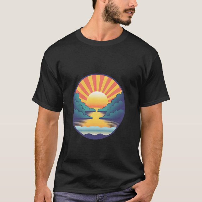 Camiseta de Treino Oversized - Rio Pôr do Sol Past (Frente)
