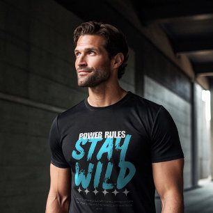 Camiseta de Treino Power Rules Stay Wild Gym   Sav