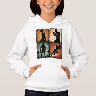Camiseta de Treino Vintage Fitness Silhouette Grid