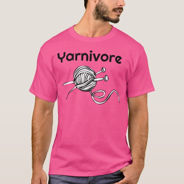 Camiseta De Tricô E Crochê Yarnivore (Frente)