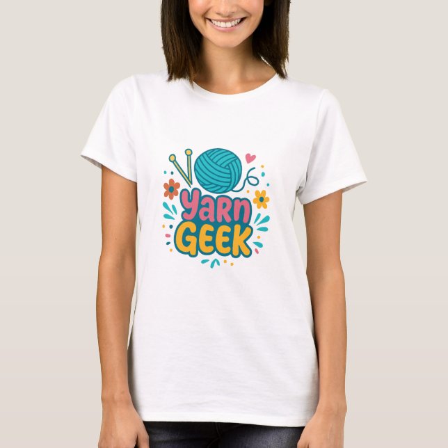 Camiseta de Tricô Yarn Geek (Frente)