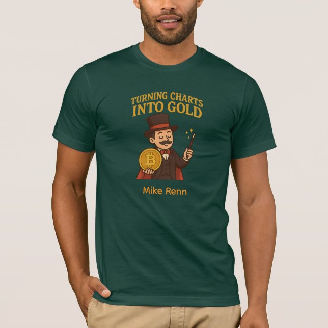 Camiseta de Troca de Bitcoin de Mágico com Nome Pe (Frente)