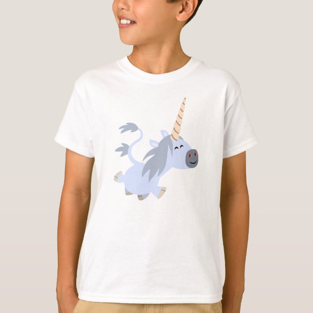 Camiseta de Trote em Bonito Unicórnio Infantil T-S (Frente)