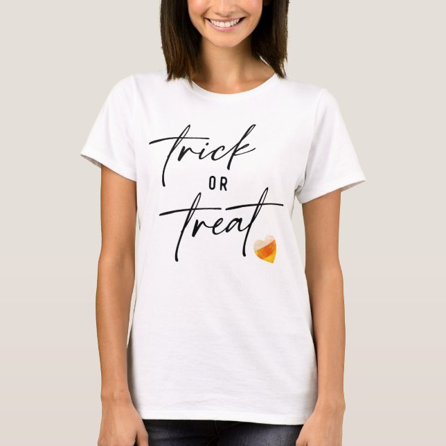 Camiseta de Truque ou Tratar (Frente)