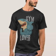 Camiseta de Tubarão Amante da Academia - Tubarão M