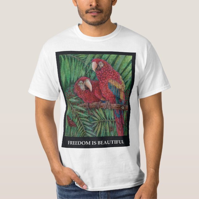 Camiseta de um homem de conservação da Terra (Frente)