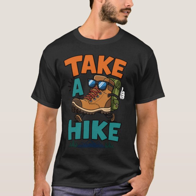 Camiseta Dê um passeio divertido de caminhada (Frente)