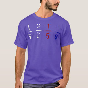 Camiseta de um quinto dois quinto vermelho quinto azul azul