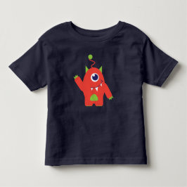Camiseta de uma alienígena de olhos laranja e verd