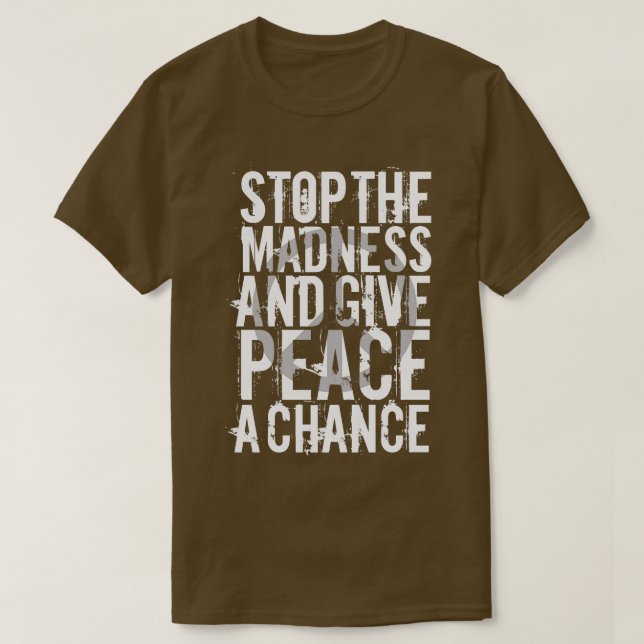 Camiseta Dê uma chance à paz (Frente do Design)