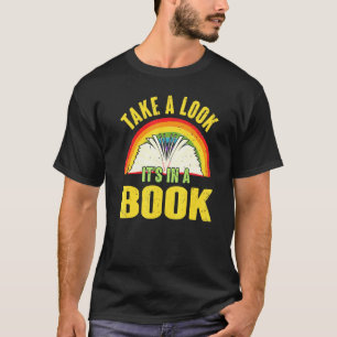 Camiseta Dê Uma Olhada É Um Livro Retrorista Dia Do Livro A
