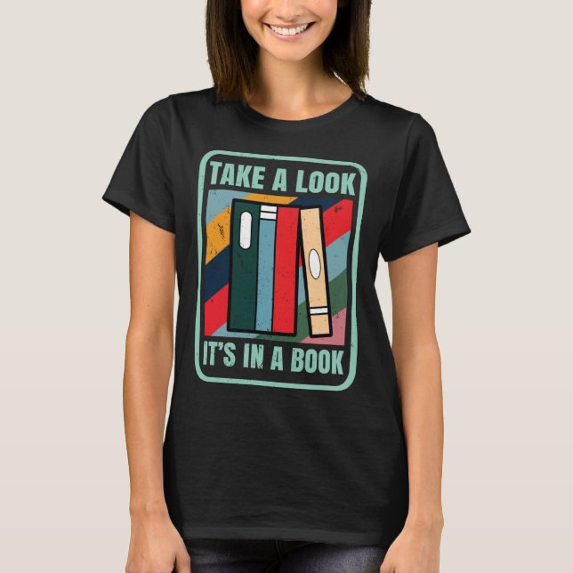 Camiseta Dê Uma Olhada Em Um Bookworm De Leitura 1 (Frente)