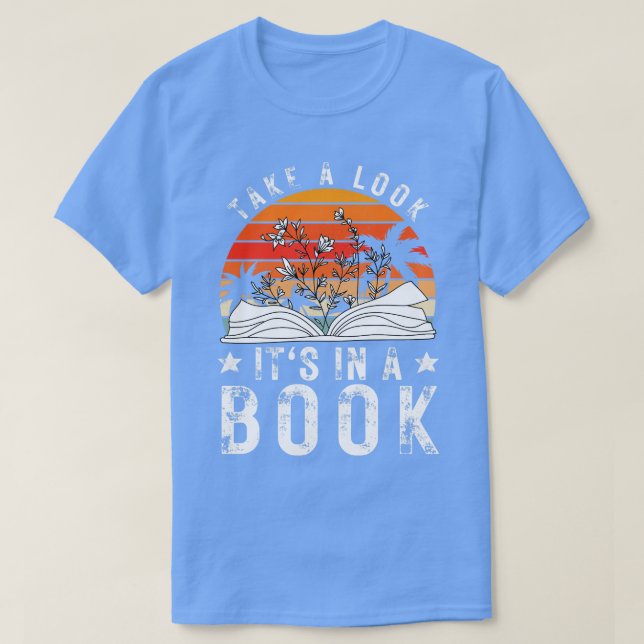 Camiseta Dê uma olhada em um Livro 15 (Frente do Design)