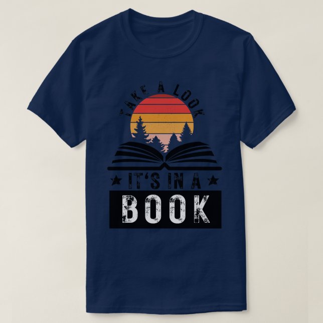 Camiseta Dê uma olhada em um Livro 20 (Frente do Design)