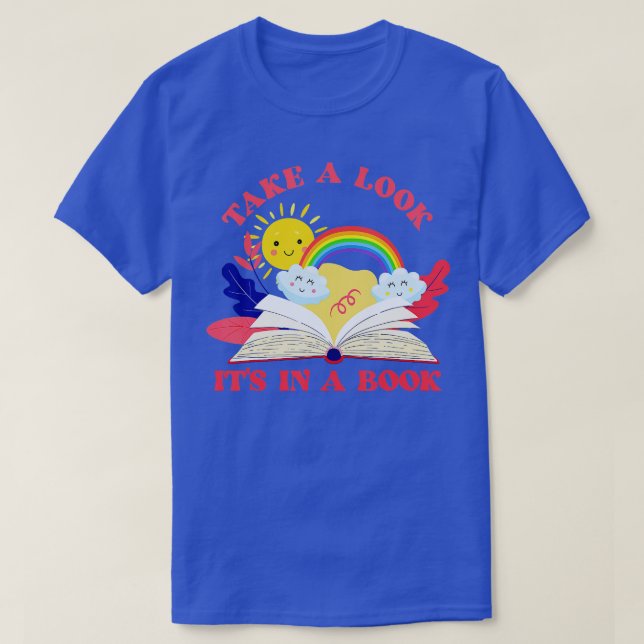 Camiseta Dê Uma Olhada Em Um Livro De Nuvens Arco-Íris 1 (Frente do Design)